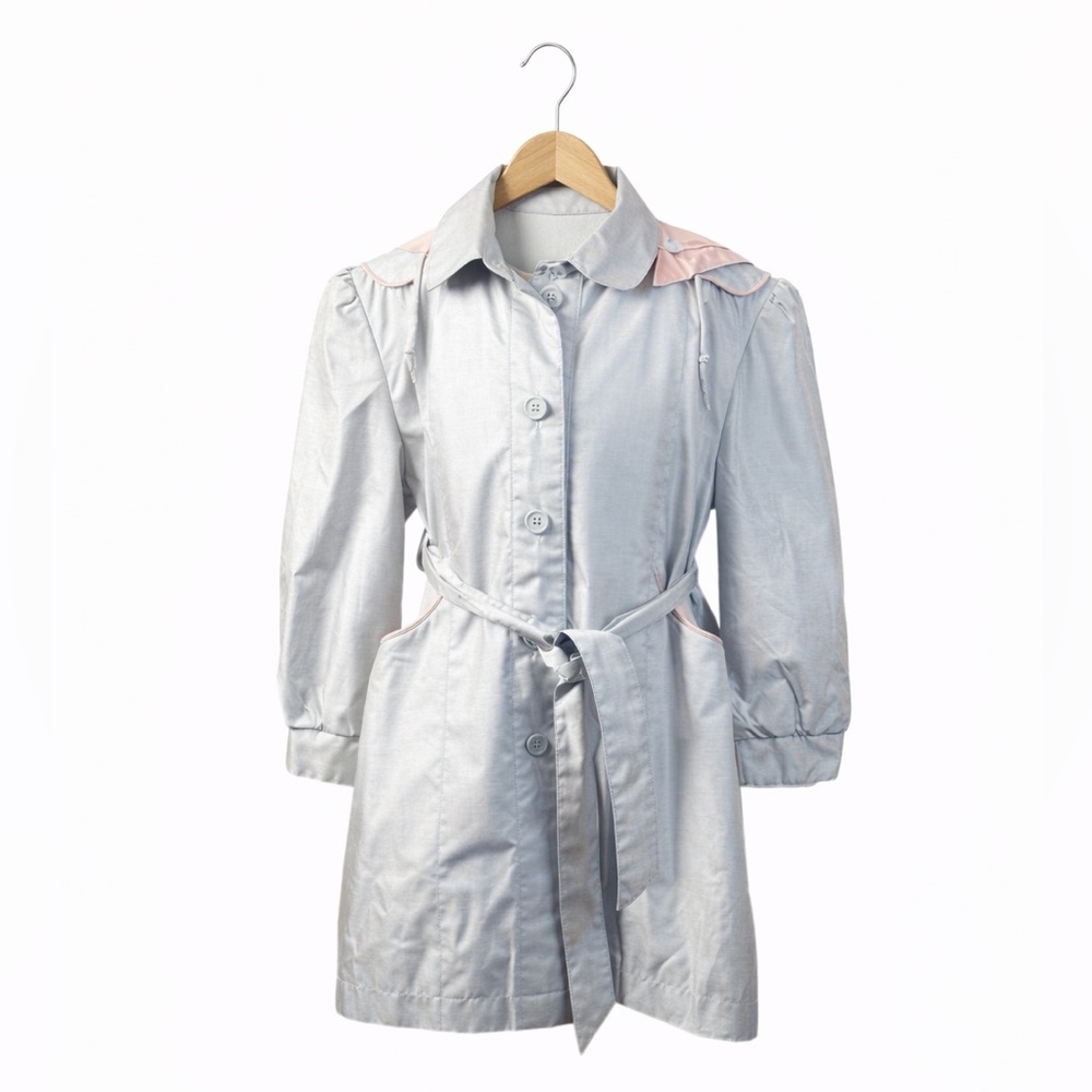 Rothschild Vintage Girls Jacket Tie Waist Raincoat Preppy Spring Coat 4T Classic